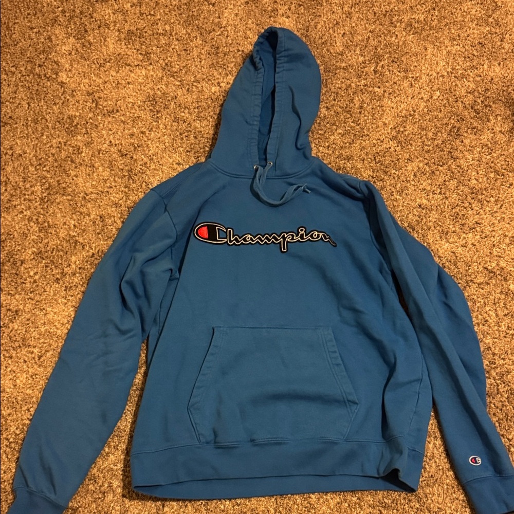 Champion Men's Blue Hoodie